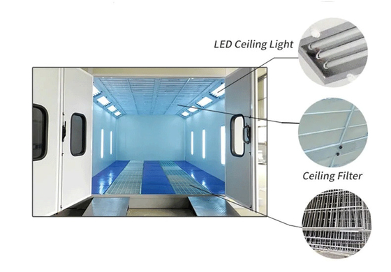 Automotive Paint Drying Booth Powder Coating Oven And Spray Booth Paint Booth 3Ph