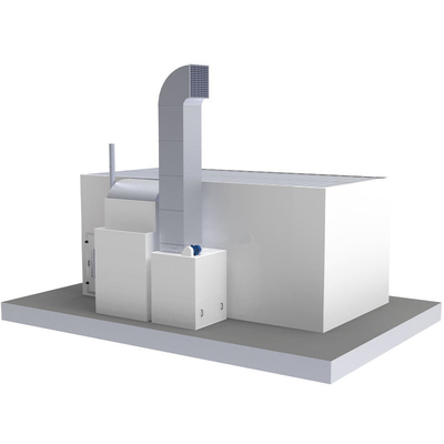 Square Tube Welding and Aluminum Frame for Air Unit Installation in Spray Booth