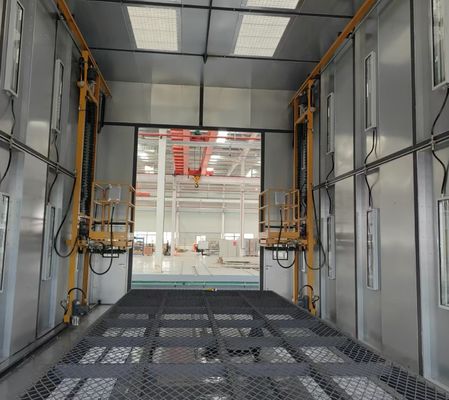 3-Axis Pneumatic Personnel Lift Platform Wall-Mounted for Painting Large Commercial Vehicles