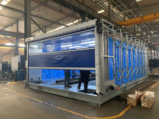 Mobile Retractable Telescopic Spray Booths Car Painting Room with Electric Heatingg Paint