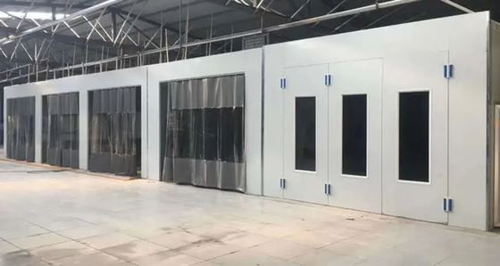 Automotive Preparation & Sanding Station with Soft PVC Curtains & Downdraft Extraction