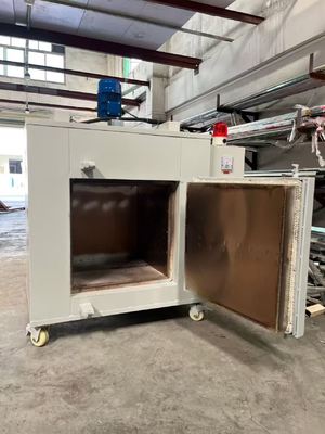 Industrial Batch Curing Oven with Walk-In Trolley System for Powder Coating & Paint Drying Applications