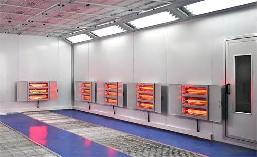 Coattech 2026 Premium Down-Draft Automotive Spray Paint Booth With Heated Baking Cycle & LED Lighting