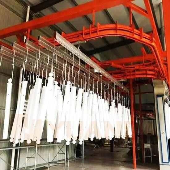 Precise Overhead Conveyor Vertical Powder Coating Line Industrial Paint Line For Heavy Oversized Products