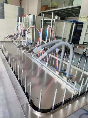 Automatische geavanceerde technologie anti-aanbak coating machine nieuwste spuitverflijn