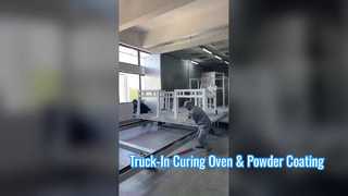 Truck-in uithardingsoven en poedercoatinglijn